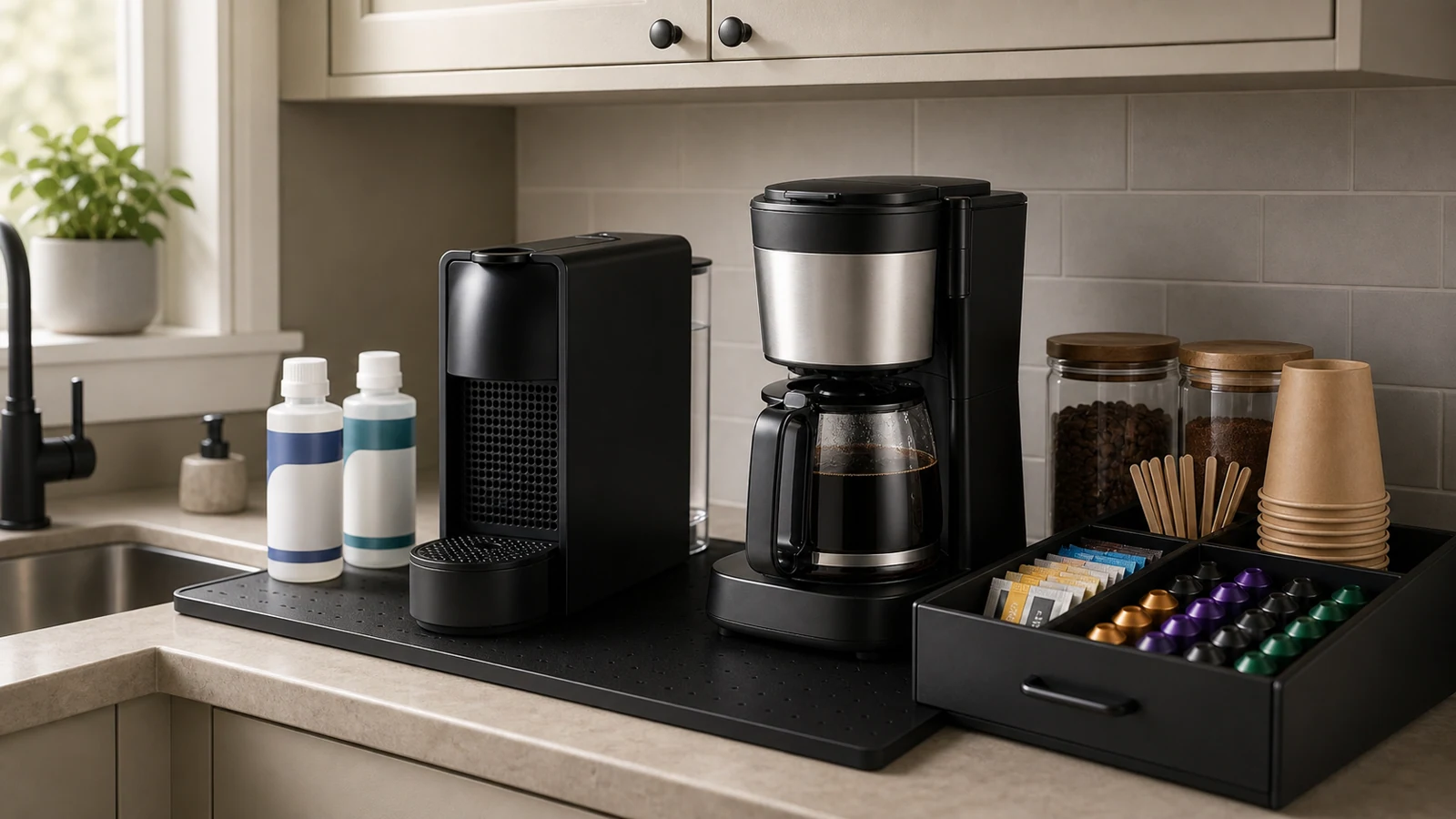 Small Kitchen Coffee Setup
